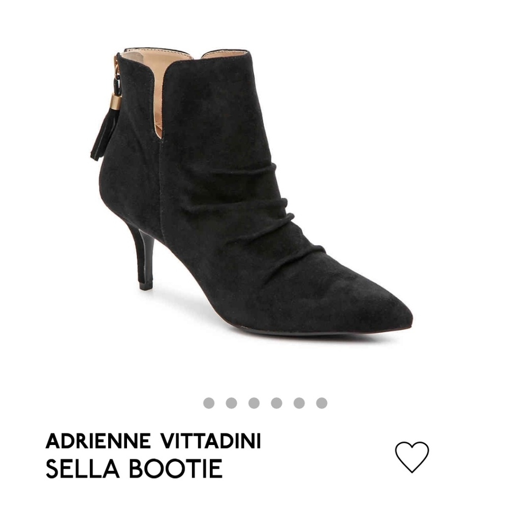 Adrienne vittadini sella black ankle bootie